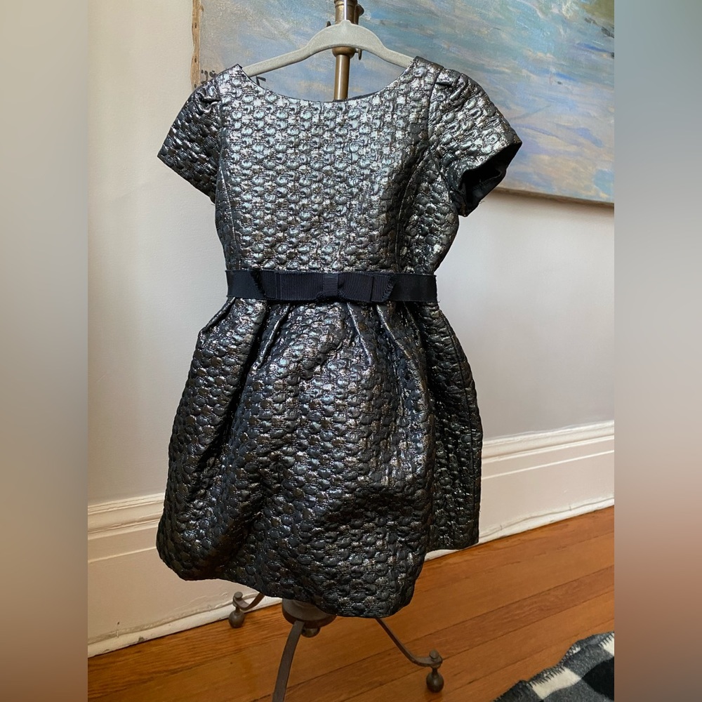 EUC Bonpoint Jacquard Dress with Bow, size 4